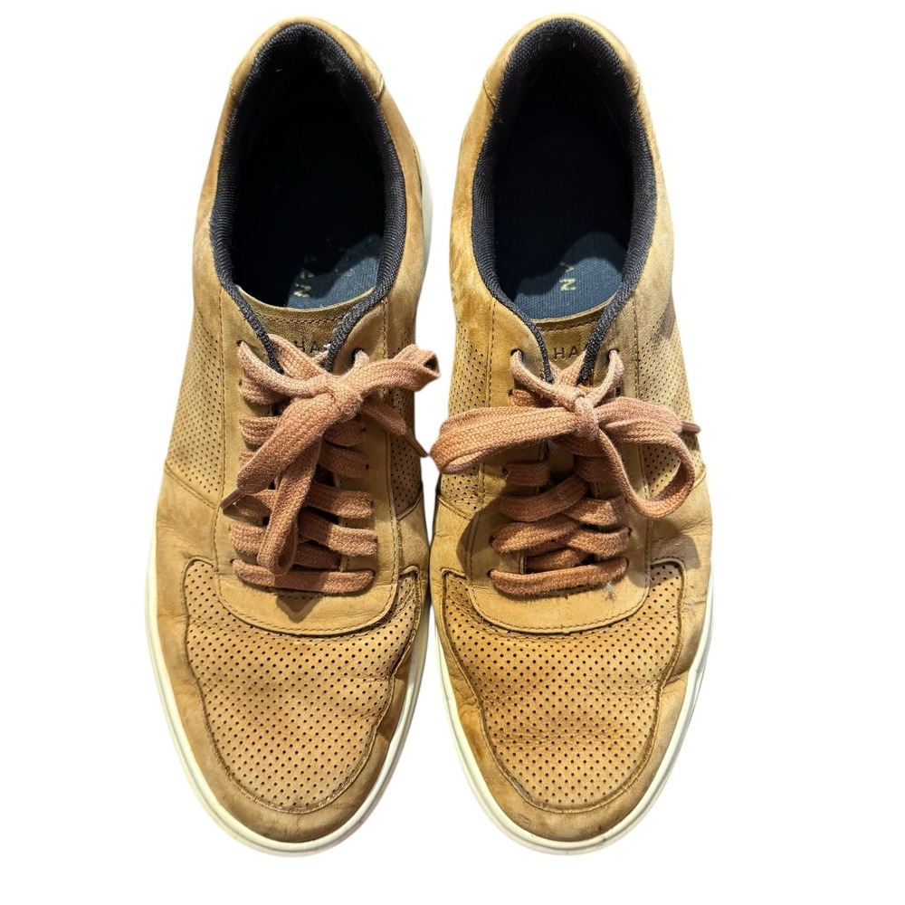 Cole Haan Grand Shoes Mens Size 10.5 Perforated Leather Lace Up C33960 Sneakers